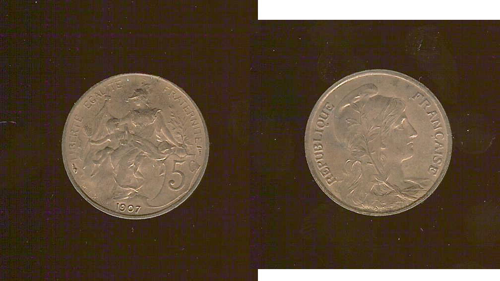 5 centimes Daniel-Dupuis 1907 SPL
